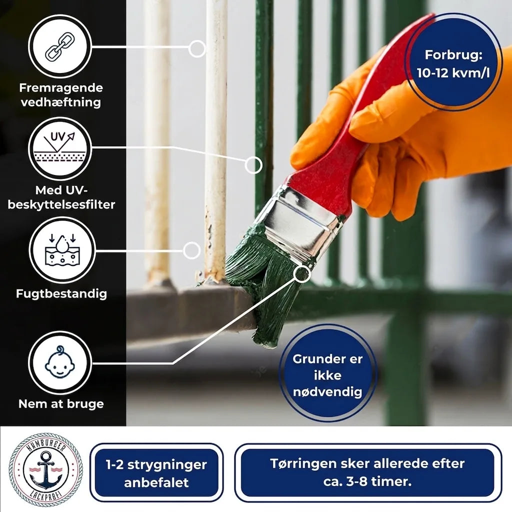 Farba do metalu Brąz ochrowy RAL 8001 - odporna na ścieranie i uderzenia - Hamburger Lack-Profi