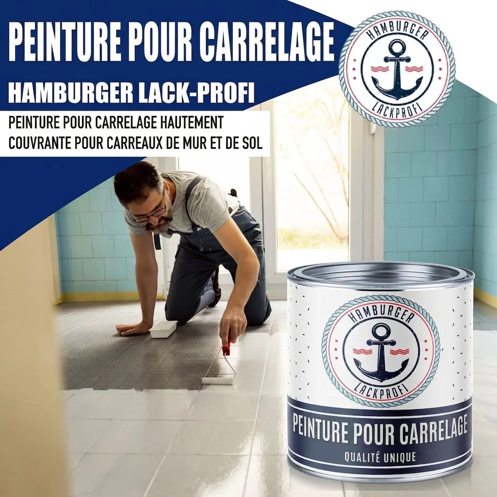 Farba do płytek Szary oliwkowy RAL 7002 z zestawem malarskim (X300) - Hamburger Lack-Profi