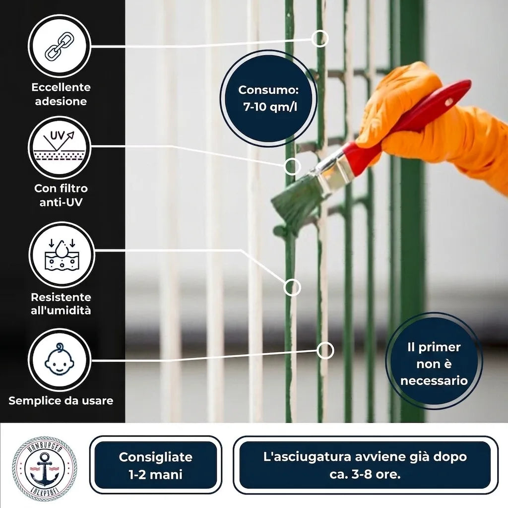 Farba do metalu 3 w 1 Żółty szafranowy RAL 1017 - Antykorozyjna - Hamburger Lack-Profi