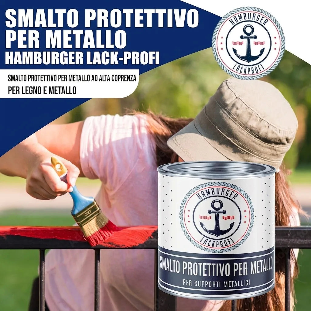 Farba do metalu Niebieski szary RAL 5008 - odporna na ścieranie i uderzenia - Hamburger Lack-Profi