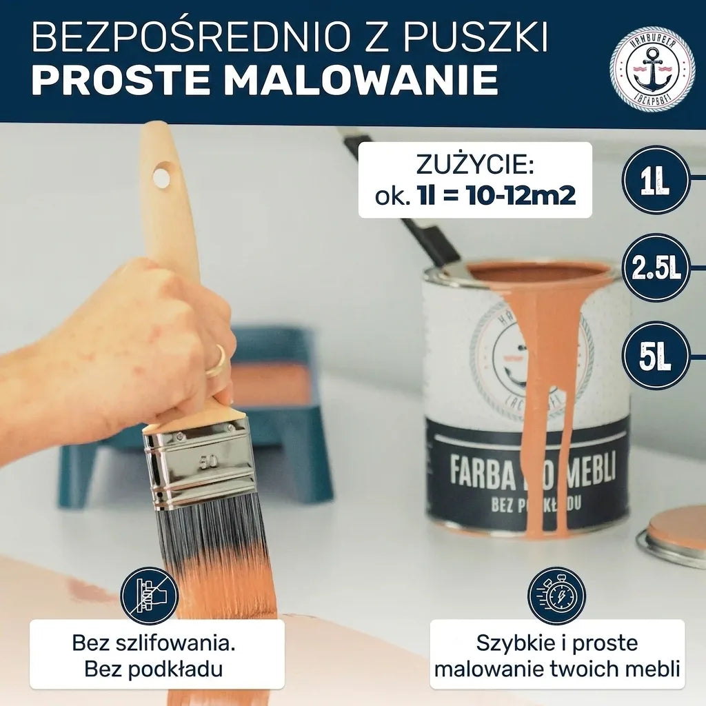 Möbelfarbe ohne Schleifen RAL 3022 Lachsrot - Möbellack Hamburger Lack-Profi - Hamburger Lack-Profi