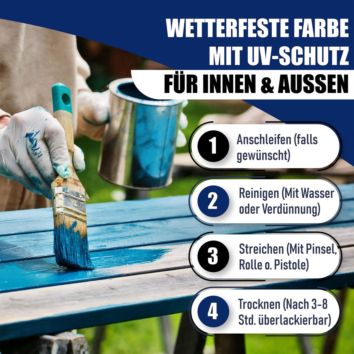 Farba poliuretanowa do drewna RAL 3031 Czerwień orientalna - Farba ochronna na warunki atmosferyczne - Hamburger Lack-Profi