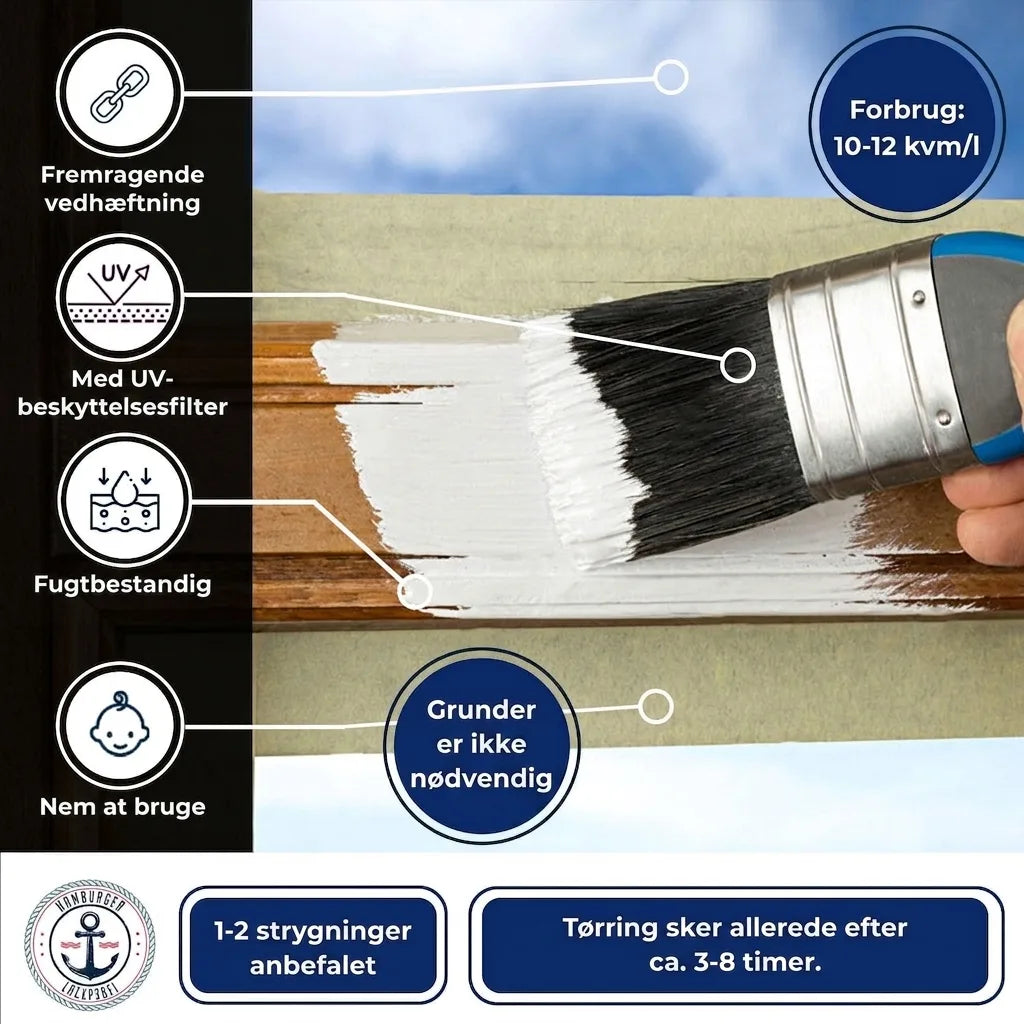 Farba poliuretanowa do drewna RAL 1012 Żółty cytrynowy - Farba ochronna na warunki atmosferyczne - Hamburger Lack-Profi
