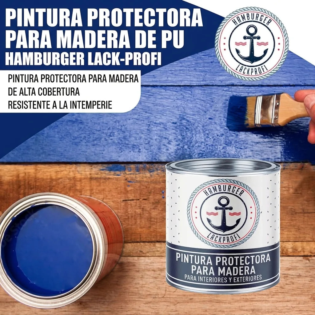 PU Holzschutzfarbe RAL 7036 Platingrau - Wetterschutzfarbe - Hamburger Lack-Profi