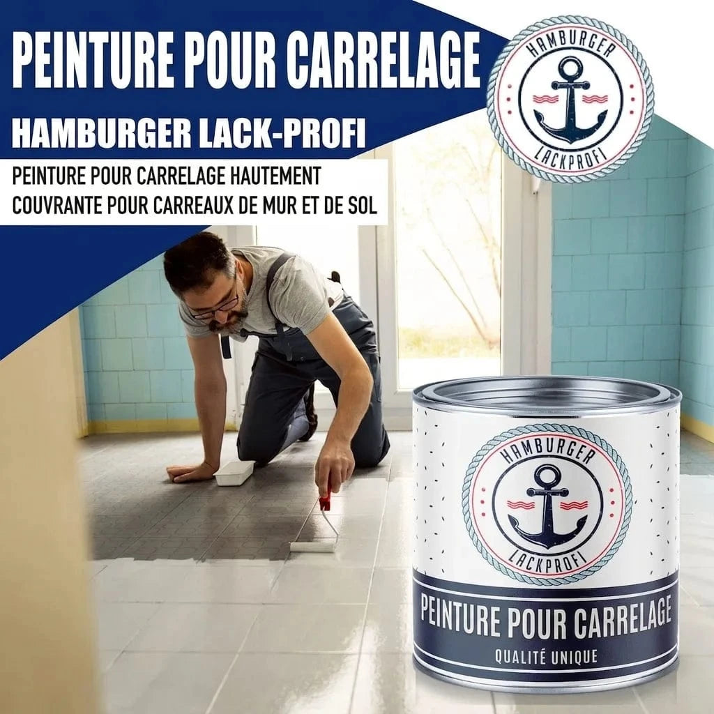 Hamburger Lack-Profi Lacke & Beschichtungen Hamburger Lack-Profi Fliesenlack in Türkisgrün RAL 6016 mit Lackierset (X300) & Verdünnung (1 L) - Fliesenfarbe 30% Sparangebot