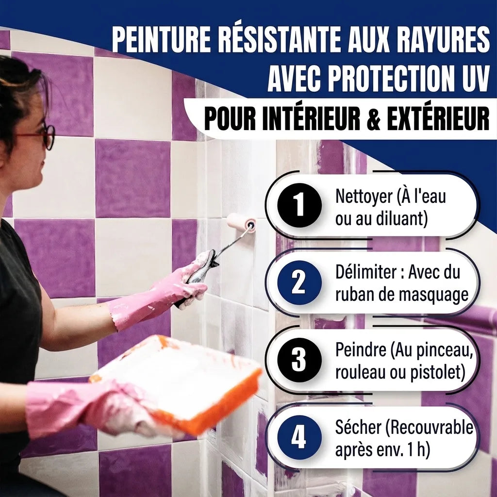 Farba do płytek Szary drogowy A RAL 7042 z zestawem malarskim (X300) - Hamburger Lack-Profi, Zdjęcie 36
