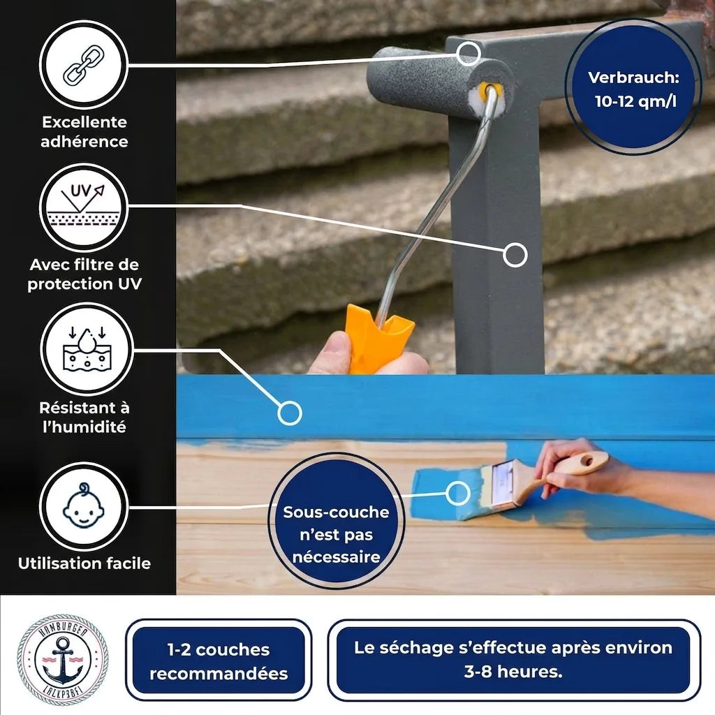 Hamburger Lack-Profi Buntlack Maisgelb RAL 1006 - Robuster Kunstharzlack - Hamburger Lack-Profi