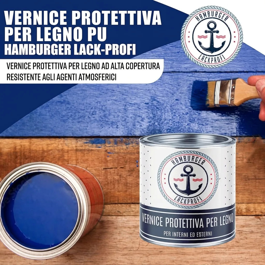 Hamburger Lack-Profi Lacke & Beschichtungen PU Holzschutzfarbe RAL 7033 Zementgrau - Wetterschutzfarbe