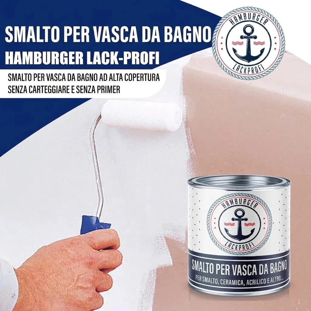 Hamburger Lack-Profi Badewannenlack Hamburger Lack-Profi 2K Badewannenlack Schwarzrot RAL 3007 - Glänzend / Seidenmatt / Matt
