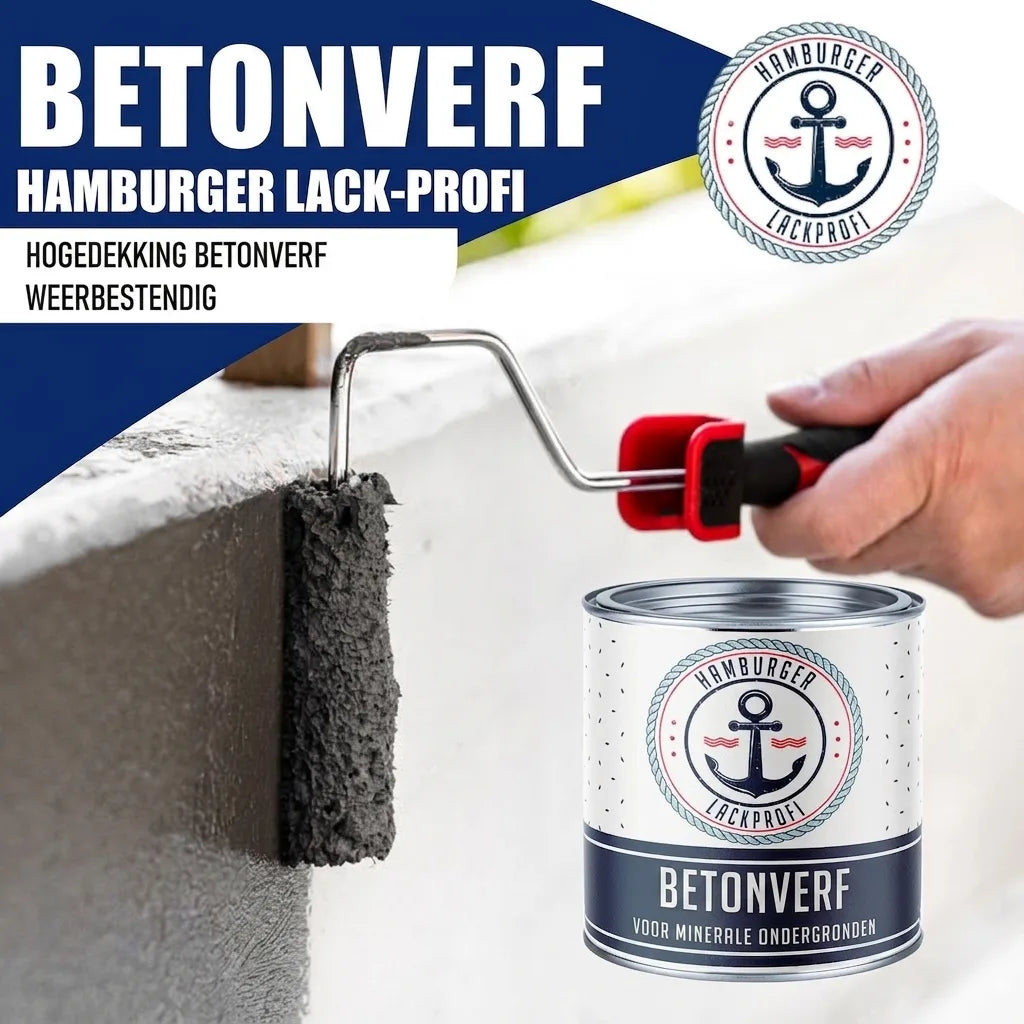 Hamburger Lack-Profi Betonfarbe Blutorange RAL 2002 - hochdeckende Fassadenfarbe - Hamburger Lack-Profi