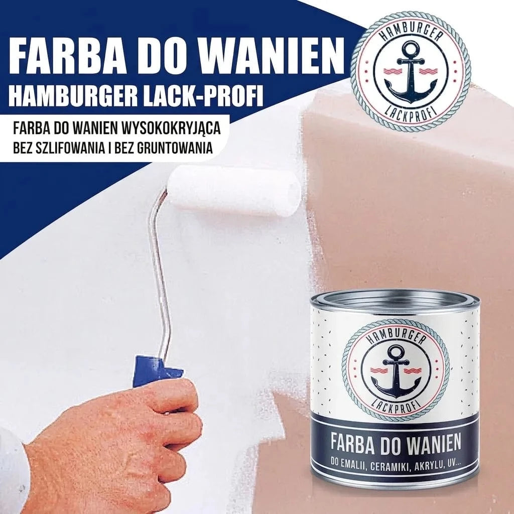 Hamburger Lack-Profi Badewannenlack Hamburger Lack-Profi 2K Badewannenlack Verkehrsblau RAL 5017 - Glänzend / Seidenmatt / Matt