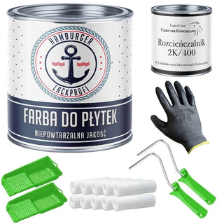 Farba do płytek z zestawem malarskim (X300) - Hamburger Lack-Profi
