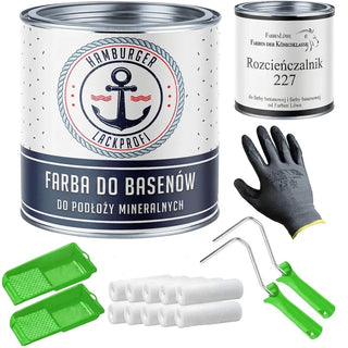 Farba do basenów z zestawem malarskim (X300) - Hamburger Lack-Profi