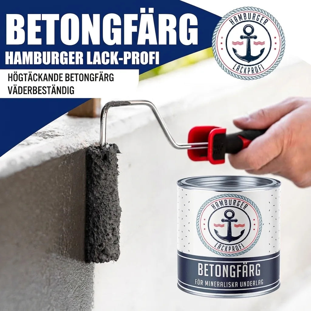 Hamburger Lack-Profi Betonfarbe mit Lackierset (X300) & Verdünnung (1 L) - 30% Sparangebot - Hamburger Lack-Profi