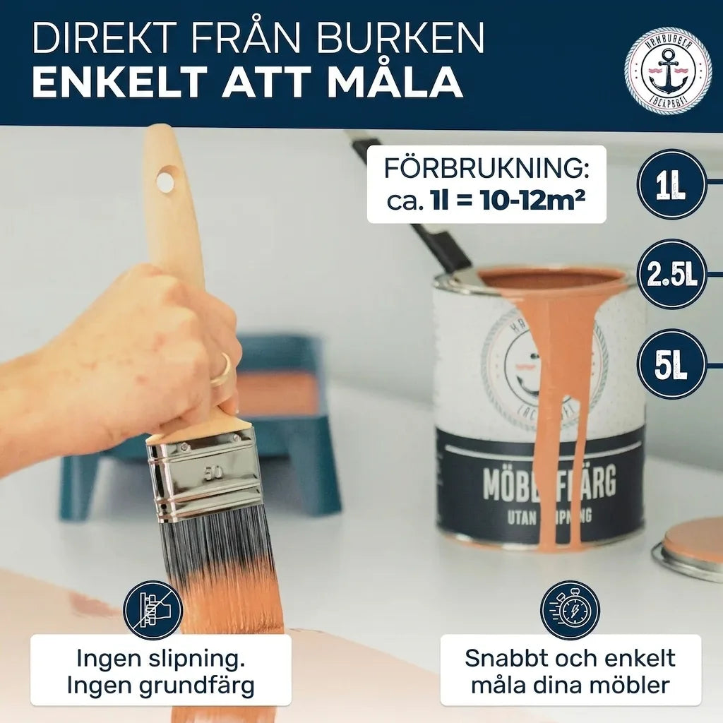 Möbelfarbe ohne Schleifen RAL 7008 Khakigrau - Möbellack Hamburger Lack-Profi - Hamburger Lack-Profi